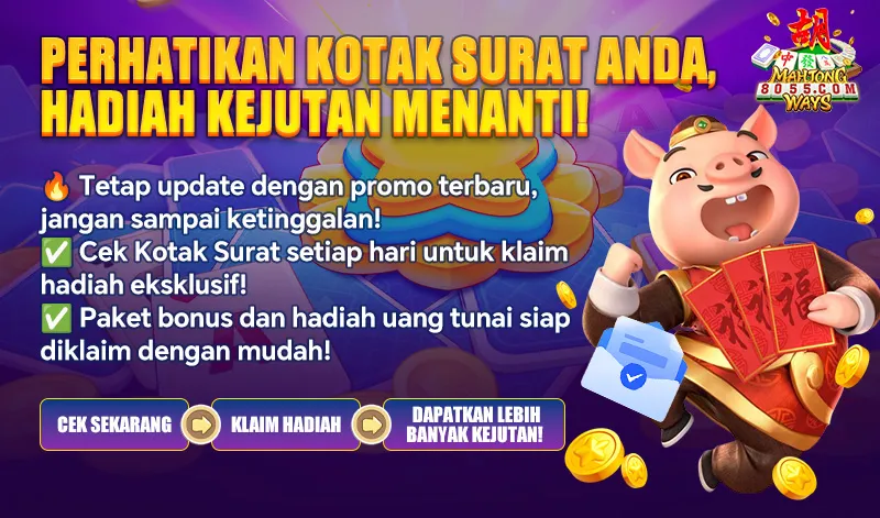 PERHATIKAN KOTAK SURAT ANDA, HADIAH KEJUTAN MENANTI! Tetap update dengan promo terbaru, jangan sampai ketinggalan! Cek Kotak Surat setiap hari untuk klaim hadiah eksklusif! Paket bonus dan hadiah uang tunai siap diklaim dengan mudah! CEK SEKARANG -> KLAIM HADIAH -> DAPATKAN LEBIH BANYAK KEJUTAN!
