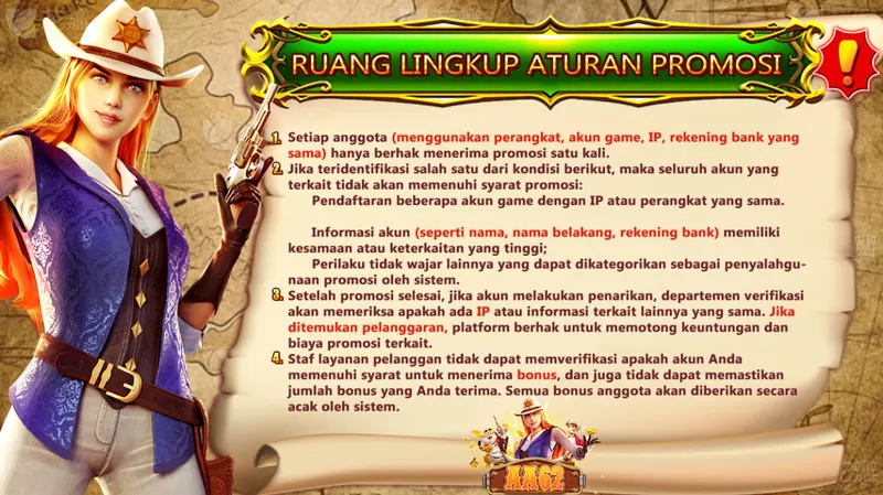 Peraturan umum dan ketentuan penggunaan promosi untuk seluruh anggota platform AA62. - aa62