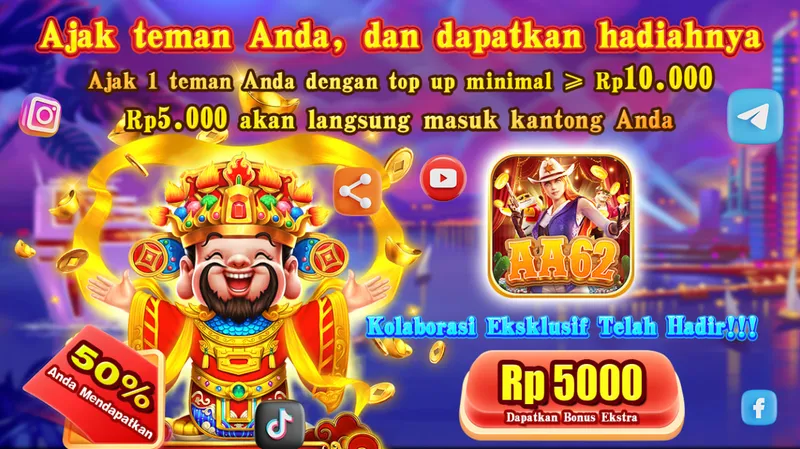 Undang teman untuk bergabung dan melakukan top up minimal Rp10.000 untuk mendapatkan bonus langsung sebesar Rp5.000. - aa62