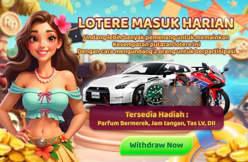 LOTERE MASUK HARIAN. Undang lebih banyak pemenang untuk memainkan Kesempatan putaran lotere ini Dengan cara mengundang 2 orang untuk berpartisipasi. Tersedia Hadiah: Parfum Bermerek, Jam tangan, Tas LV, Dll. Withdraw Now