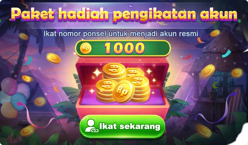 Paket hadiah pengikatan akun. Ikat nomor ponsel untuk menjadi akun resmi. Rp 1000. Ikat sekarang