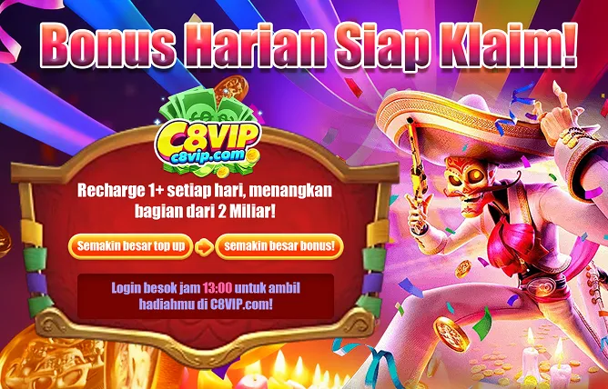 Isi ulang setiap hari minimal 1+ untuk memenangkan bagian dari total hadiah 2 Miliar. Semakin besar top up, semakin besar bonus yang didapat. - c8vip