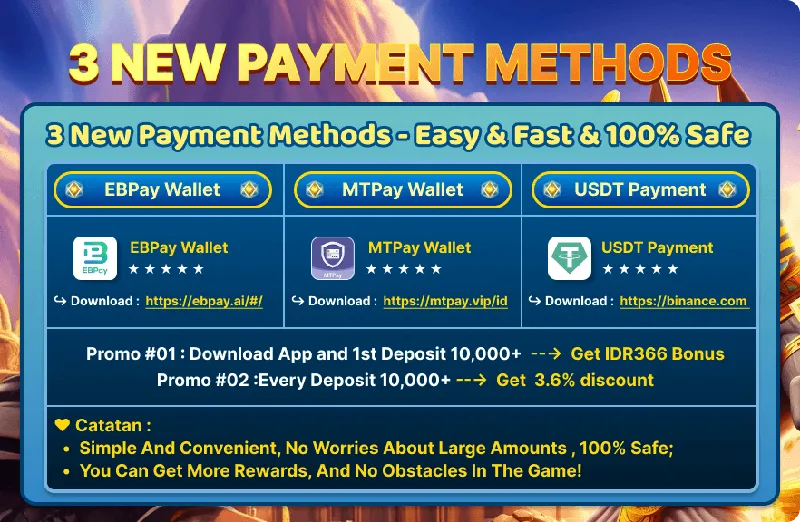 使用 EBPay、MTPay 或 USDT 进行首充或后续充值，可获得额外奖金或折扣优惠。 - d06