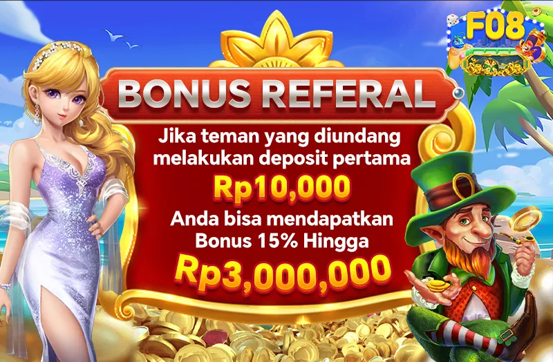 Undang teman untuk melakukan deposit pertama dan dapatkan bonus hingga Rp3,000,000. - f08