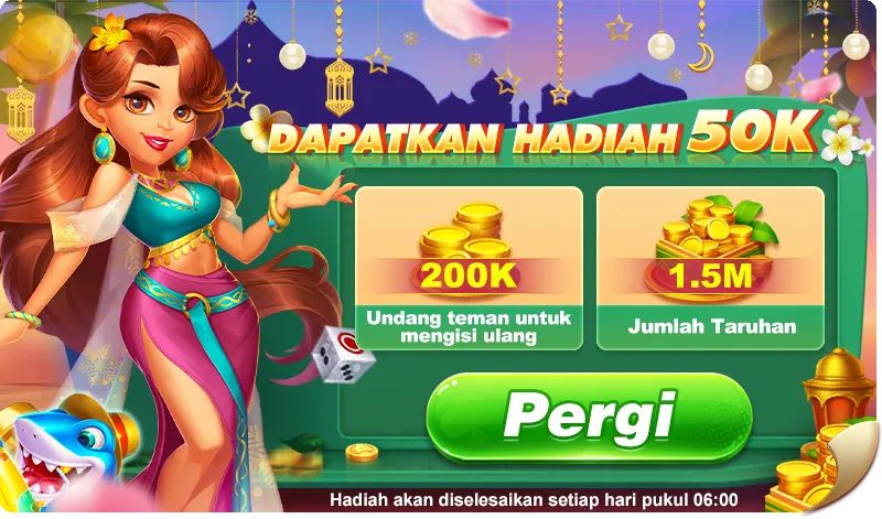 DAPATKAN HADIAH 50K. Undang teman untuk mengisi ulang: 200K. Jumlah Taruhan: 1.5M. Pergi. Hadiah akan diselesaikan setiap hari pukul 06:00.