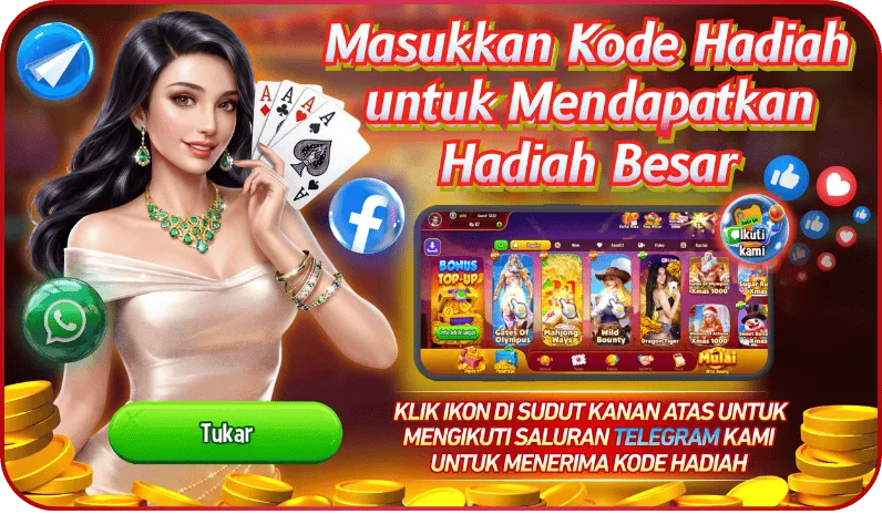 Masukkan Kode Hadiah untuk Mendapatkan Hadiah Besar. KLIK IKON DI SUDUT KANAN ATAS UNTUK MENGIKUTI SALURAN TELEGRAM KAMI UNTUK MENERIMA KODE HADIAH. Tukar.