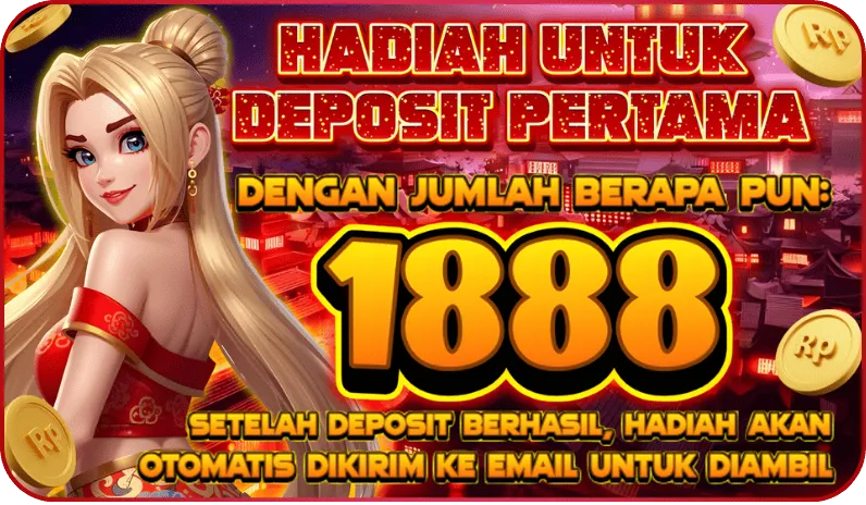 Hadiah bonus sebesar 1888 untuk deposit pertama dengan jumlah berapa pun. - id098