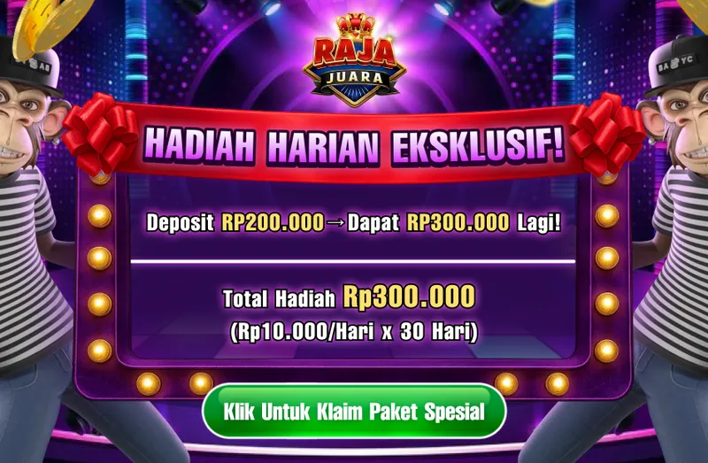 HADIAH HARIAN EKSKLUSIF! Deposit RP200.000 -> Dapat RP300.000 Lagi! Total Hadiah Rp300.000 (Rp10.000/Hari x 30 Hari). Klik Untuk Klaim Paket Spesial.