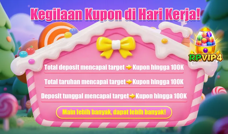 Kegilaan Kupon di Hari Kerja!
Total deposit mencapai target -> Kupon hingga 100K
Total taruhan mencapai target -> Kupon hingga 100K
Deposit tunggal mencapai target -> Kupon hingga 100K
Main lebih banyak, dapat lebih banyak!