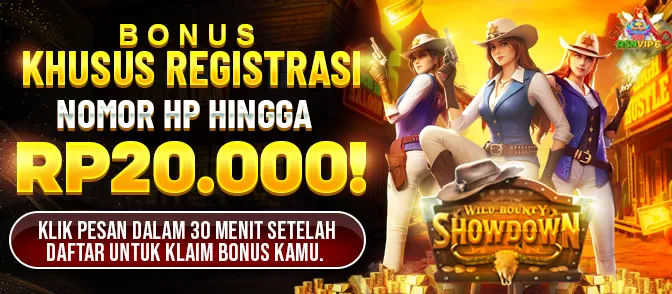 BONUS KHUSUS REGISTRASI NOMOR HP HINGGA RP 20.000! KLIK PESAN DALAM 30 MENIT SETELAH DAFTAR UNTUK KLAIM BONUS KAMU. WILD BOUNTY SHOWDOWN.
