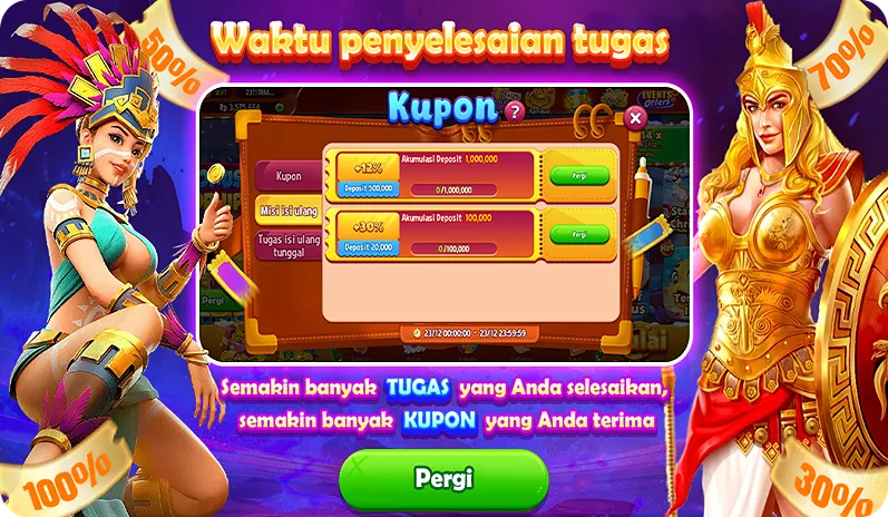 Selesaikan misi akumulasi deposit untuk mendapatkan bonus kupon hingga 30%. Semakin banyak tugas yang diselesaikan, semakin banyak kupon yang diterima. - w67