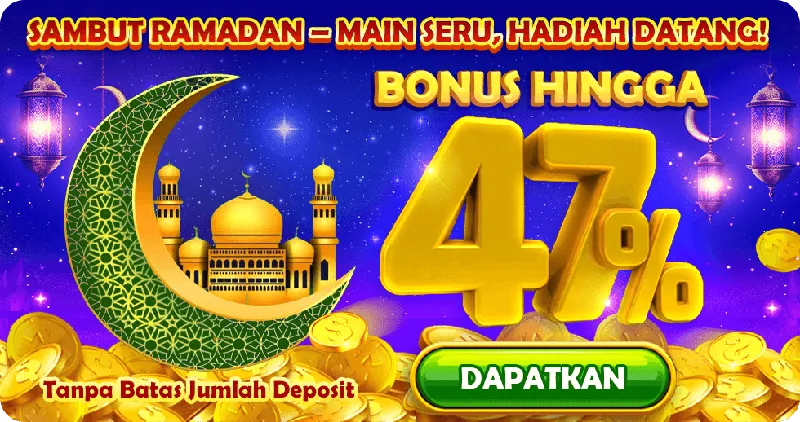 SAMBUT RAMADAN - MAIN SERU, HADIAH DATANG! BONUS HINGGA 47%. Tanpa Batas Jumlah Deposit. DAPATKAN